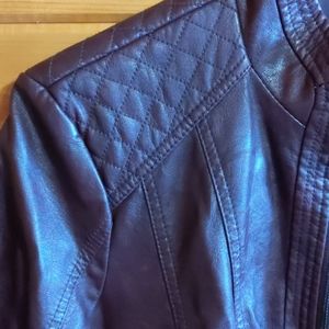 Gallery Vegan Moto Jacket in Bordeaux NWT